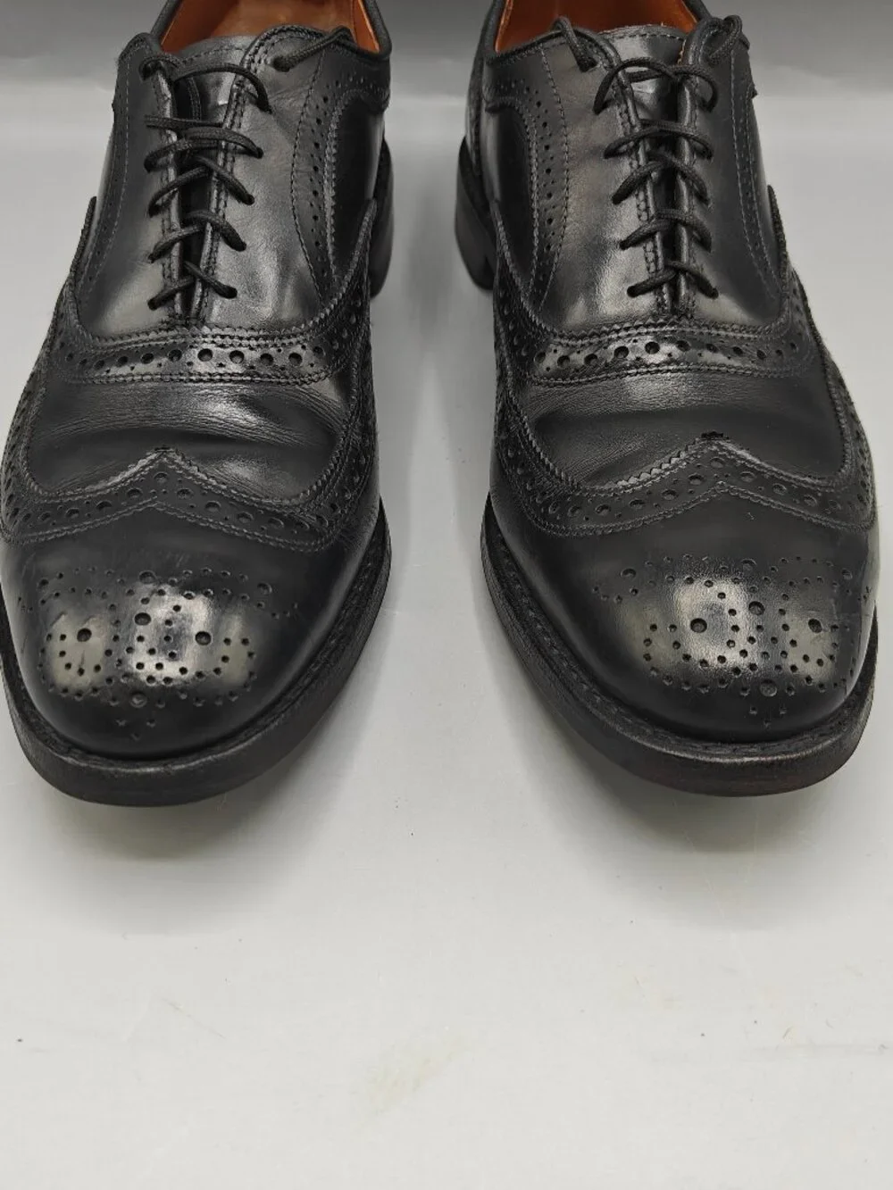 Allen Edmonds Boulevard Mens Wingtip Oxfords Black Dress Shoes 11 -D Pre-Owned